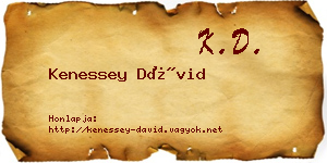 Kenessey Dávid névjegykártya